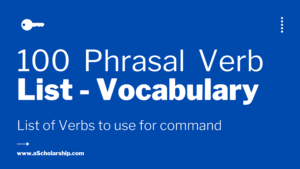 100 Most Common Phrasal Verbs used for Commands