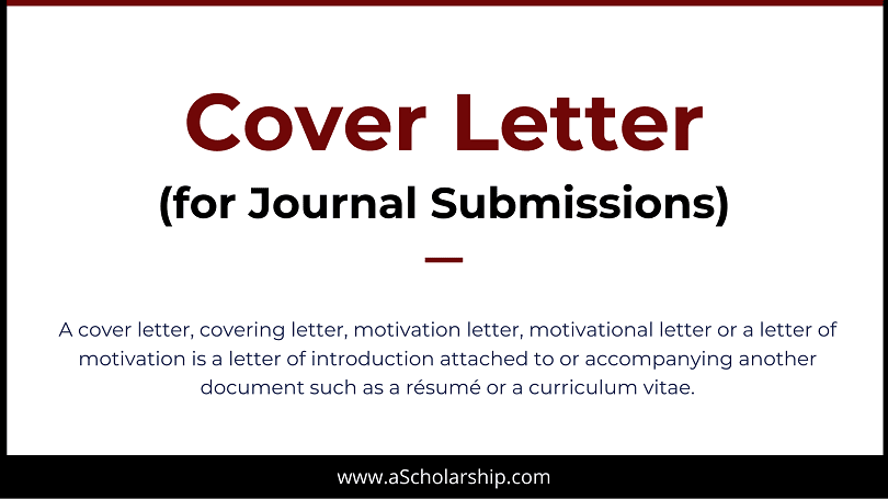 cover letter submitting paper journal