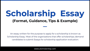 Scholarship Essay Format, Outline, Example, Sample