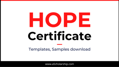Hope Certificate Format, Template, Specimen, Sample Download