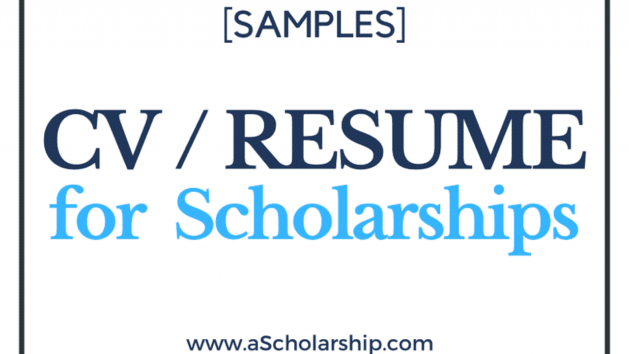 Writing a Detailed CV for Scholarship Application [16-16] - A