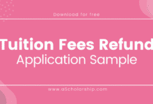 Application for Tuition Fee Refund From School, College, or University