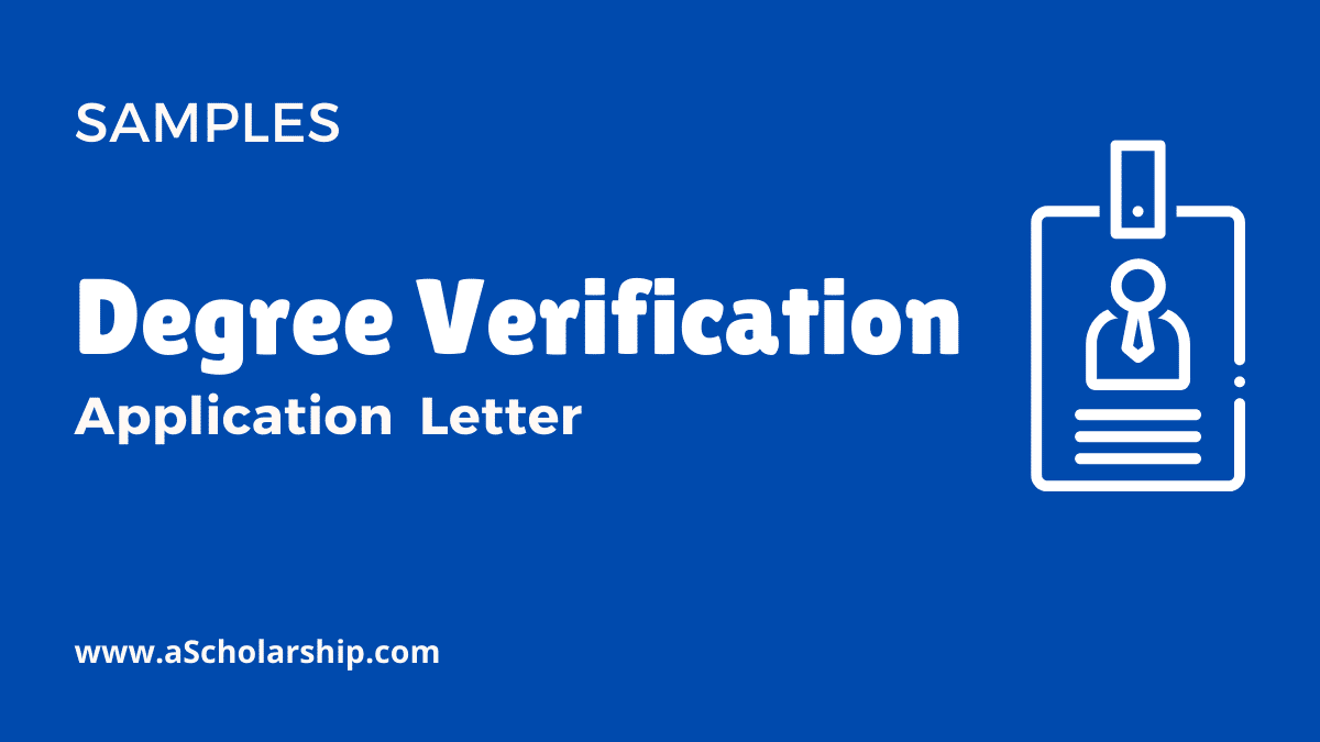 Degree Verification Application Samples, Template, and Format