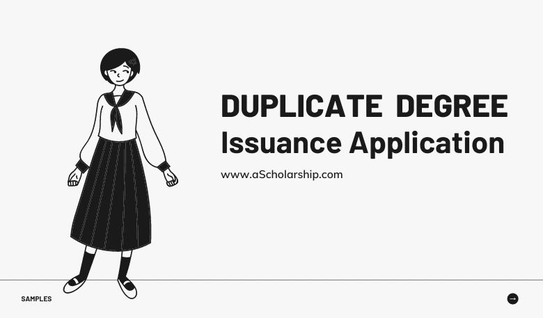 Duplicate Degree Certificate Application Sample, Template and Format