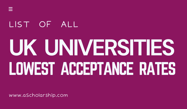 List of UK Universities with the Lowest Acceptance Rates