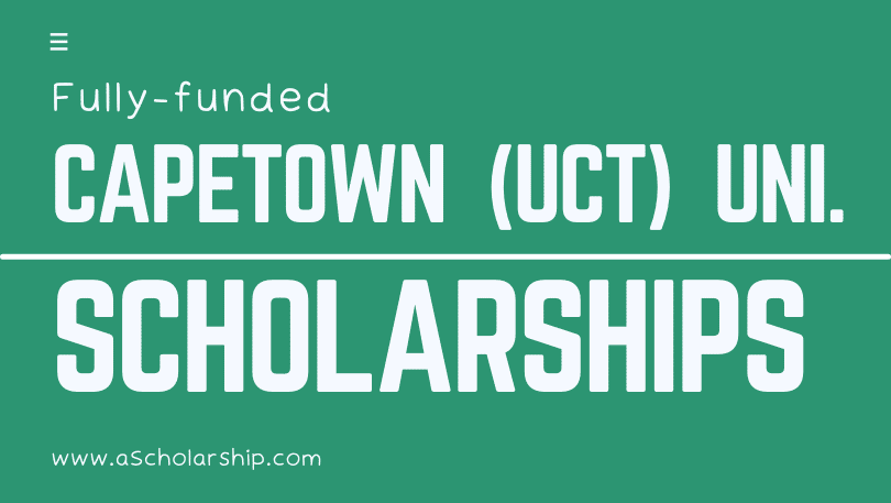 University of Cape Town (UCT) Scholarships - Applications Accepted Online