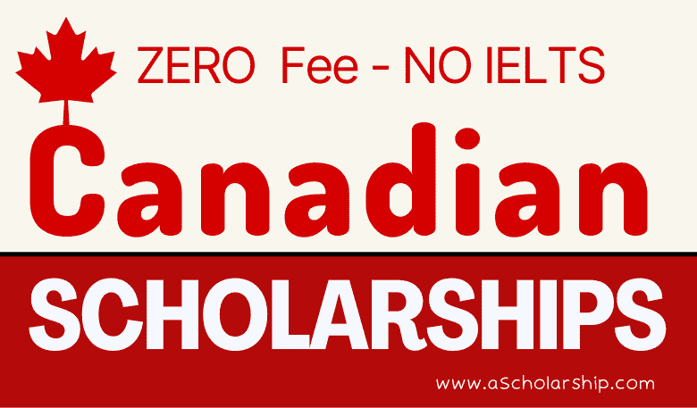 Canadian SCHOLARSHIPS 2024-2025 Without IELTS and Without Application Fee Requirement