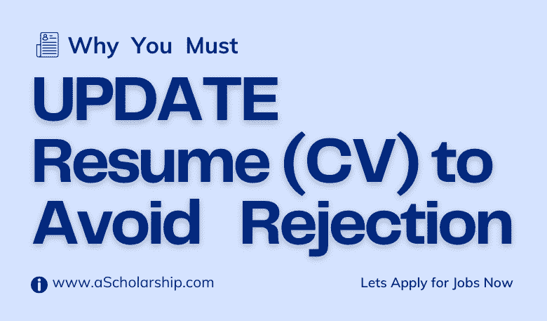 Update Resume (CV) to Avoid Rejection - Do Not Recycle CV